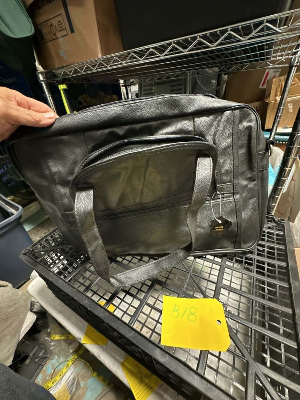 Genuine Leather Multi-Pocket Concealment Briefcase
